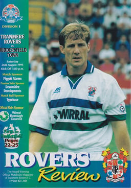 Tranmere Rovers v Huddersfield Town Match Programme 1995-08-26